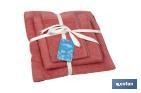 SET OF 3 CORAL-COLOURED BATH TOWELS WITH 580G/M2 | JAMAICA RANGE | SET OF BATH TOWELS MADE OF 100% COTTON
