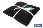 Lot de 3 serviettes de couleur noire avec 580 g/m2 | Gamme Brillante | Lot de serviettes 100 % coton - Cofan