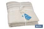 LOT DE 2 SERVIETTES DE COULEUR NATURE AVEC 600 G/M2 | GAMME INSPIRACIÓN | LOT DE SERVIETTES 95 % DE COTON ET 5 % DE LIN 