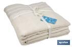 Lot de 2 serviettes de couleur nature avec 600 g/m2 | Gamme Inspiración | Lot de serviettes 95 % de coton et 5 % de lin  - Cofan