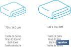 Lot de 2 serviettes de couleur nature avec 600 g/m2 | Gamme Inspiración | Lot de serviettes 95 % de coton et 5 % de lin  - Cofan