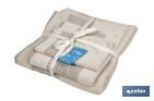 Lot de 3 serviettes de couleur nature avec 600 g/m2 | Gamme Alma | Lot de serviettes 95 % de coton et 5 % de lin - Cofan