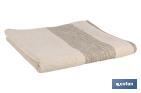 Lot de 3 serviettes de couleur nature avec 600 g/m2 | Gamme Alma | Lot de serviettes 95 % de coton et 5 % de lin - Cofan
