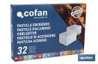 Pastillas de encendido para Barbacoa | Envase de 32 unidades | Rápido y Limpio - Cofan