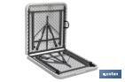 Mesa dobrável retangular | Cor: branca | Medidas da mesa desdobrada: 122 x 60 x 74 cm - Cofan