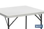Catering portable square folding table | White | 88cm on each side | Multi-purpose table - Cofan