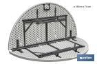 Mesa redonda dobrável de cor branca | Peso máximo: 150 kg | Adequada para 10 pessoas | Dimensões: Ø180 x 74 cm  - Cofan