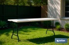 Folding rectangular table with security lock | White | Available in two sizes - Cofan
