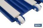 Limpiafondos Flexible para Piscinas con 8 Ruedas | Medidas de 33 x 18 cm y Mango de Ø 2,8 cm - Cofan
