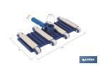Limpiafondos Flexible para Piscinas con 8 Ruedas | Medidas de 33 x 18 cm y Mango de Ø 2,8 cm - Cofan