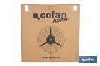 Ventilador industrial de pie con nebulizador | Depósito de 48 litros, 3 velocidades | Oscilación 90° y 3 aspas de aluminio - Cofan