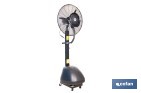 Ventilador industrial de pie con nebulizador | Depósito de 48 litros, 3 velocidades | Oscilación 90° y 3 aspas de aluminio - Cofan
