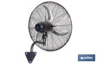 Ventilador de pared industrial con 3 velocidades | 3 aspas de aluminio, función de oscilación | Disponible en diferentes medidas y potencias - Cofan