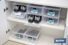 Zapatero apilable transparente | Organizador de zapatos | Medidas: 35,5 x 24,5 x 13,5 cm - Cofan