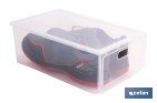 Zapatero apilable transparente | Organizador de zapatos | Medidas: 35,5 x 24,5 x 13,5 cm - Cofan