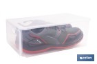 Zapatero apilable transparente | Organizador de zapatos | Medidas: 35,5 x 24,5 x 13,5 cm - Cofan