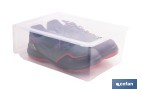Zapatero apilable transparente | Organizador de zapatos | Medidas: 35,5 x 24,5 x 13,5 cm - Cofan