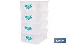 Zapatero apilable transparente | Organizador de zapatos | Medidas: 35,5 x 24,5 x 13,5 cm - Cofan