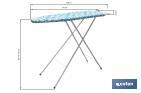 Tabla de planchar | 3 posiciones regulables | Compacta y ajustable | Patas antideslizantes | Medidas: 110 x 32 cm - Cofan
