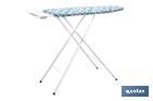 Tabla de planchar | 3 posiciones regulables | Compacta y ajustable | Patas antideslizantes | Medidas: 110 x 32 cm - Cofan