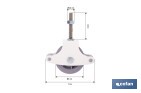 Tendedero de Ropa de 2 Poleas | Soporte en blanco y rueda en gris | Durabilidad y Funcionalidad - Cofan