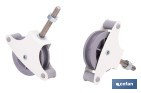 Tendedero de Ropa de 2 Poleas | Soporte en blanco y rueda en gris | Durabilidad y Funcionalidad - Cofan
