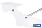 Tendedero de pared abatible | 6 varillas de aluminio | Área de tendido de 4,5 m | Longitud: 75 cm | Color: blanco - Cofan