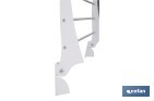 Tendedero de pared abatible | 6 varillas de aluminio | Área de tendido de 4,5 m | Longitud: 75 cm | Color: blanco - Cofan