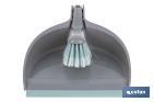 Balayette avec pelle à poussière | Bord en caoutchouc | Convient pour la maison, la voiture, le bureau | Disponible en plusieurs couleurs - Cofan