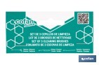 Set de 3 cepillos de limpieza multifunción para baños, cocinas y ventanas | Limpia ranuras, raíles, tuberías y mucho más - Cofan