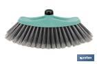 Tête de balai | Bloc en polypropylène | Fibres en PVC | Couleur : turquoise et gris | Dimensions : 34 x 8 x 15 cm - Cofan