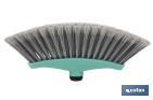 Tête de balai | Bloc en polypropylène | Fibres en PVC | Couleur : turquoise et gris | Dimensions : 34 x 8 x 15 cm - Cofan
