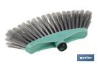 Tête de balai | Bloc en polypropylène | Fibres en PVC | Couleur : turquoise et gris | Dimensions : 34 x 8 x 15 cm - Cofan