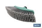 Tête de balai | Bloc en polypropylène | Fibres en PVC | Couleur : turquoise et gris | Dimensions : 34 x 8 x 15 cm - Cofan
