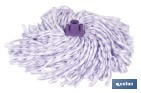 Fregona de microfibra trenzada | Rosca universal | 30 % más de absorción, volumen y ligereza | Secado rápido para una limpieza impecable - Cofan