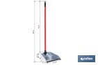 Pelle à poussière en métal | Tôle galvanisée | Manche fileté inclus | Durabilité et nettoyage professionnel | Dimensions : 83 x 24 cm - Cofan
