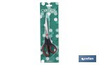 Tijeras multiusos con mango bimaterial | Hojas de acero inoxidable | Adecuadas para tela, papel, plástico | Longitud: 21,5 cm - Cofan