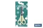 Tijeras escolares con punta redonda | Inlcuye escala de medición | Ideal para niños y tareas escolares | Longitud: 13,3 cm - Cofan