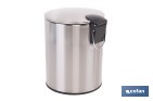 Cubo de basura de acero con pedal y cubo interior | Papelera metálica para baño y cocina | Recubrimiento antihuellas | Disponible en diferentes capacidades - Cofan