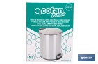 Cubo de basura de acero con pedal y cubo interior | Papelera metálica para baño y cocina | Recubrimiento antihuellas | Disponible en diferentes capacidades - Cofan