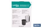 Cubo de basura de acero con pedal y cubo interior | Papelera metálica para baño y cocina | Recubrimiento antihuellas | Disponible en diferentes capacidades - Cofan