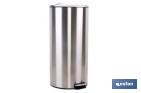 Cubo de basura de acero con pedal y cubo interior | Papelera metálica para baño y cocina | Recubrimiento antihuellas | Disponible en diferentes capacidades - Cofan