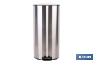 Cubo de basura de acero con pedal y cubo interior | Papelera metálica para baño y cocina | Recubrimiento antihuellas | Disponible en diferentes capacidades - Cofan