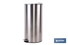 Cubo de basura de acero con pedal y cubo interior | Papelera metálica para baño y cocina | Recubrimiento antihuellas | Disponible en diferentes capacidades - Cofan