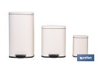 CUBO DE BASURA BEIGE CON PEDAL Y CUBO INTERIOR | PAPELERA METÁLICA PARA BAÑO Y COCINA CON CIERRE SUAVE | RECUBRIMIENTO ANTIHUELLAS | DISPONIBLE EN DIFERENTES CAPACIDADES