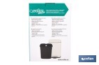 Cubo de basura beige con pedal y cubo interior | Papelera metálica para baño y cocina con cierre suave | Recubrimiento antihuellas | Disponible en diferentes capacidades - Cofan