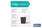 Cubo de basura beige con pedal y cubo interior | Papelera metálica para baño y cocina con cierre suave | Recubrimiento antihuellas | Disponible en diferentes capacidades - Cofan