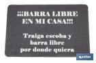 Paillasson d'entrée "Barra libre" | Approprié pour l'intérieur et l'extérieur | Matériau résistant | Base antidérapante | Dimensions : 40 x 60 cm - Cofan