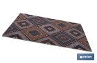 Felpudo de entrada con diseño abstracto de rombos | Material resistente | Base antideslizante | Adecuado para interior y exterior | Medidas: 50 x 70 cm - Cofan