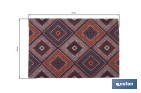 Felpudo de entrada con diseño abstracto de rombos | Material resistente | Base antideslizante | Adecuado para interior y exterior | Medidas: 50 x 70 cm - Cofan